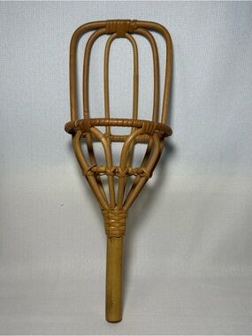 Natural Tan Rattan Ball Scoop for Outdoor Games
